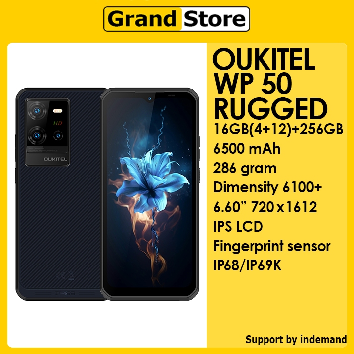OUKITEL WP50 5G 16GB/256GB 6500mAh Dimensity 6100+ 6.60" IPS LCD Rugged smartphone