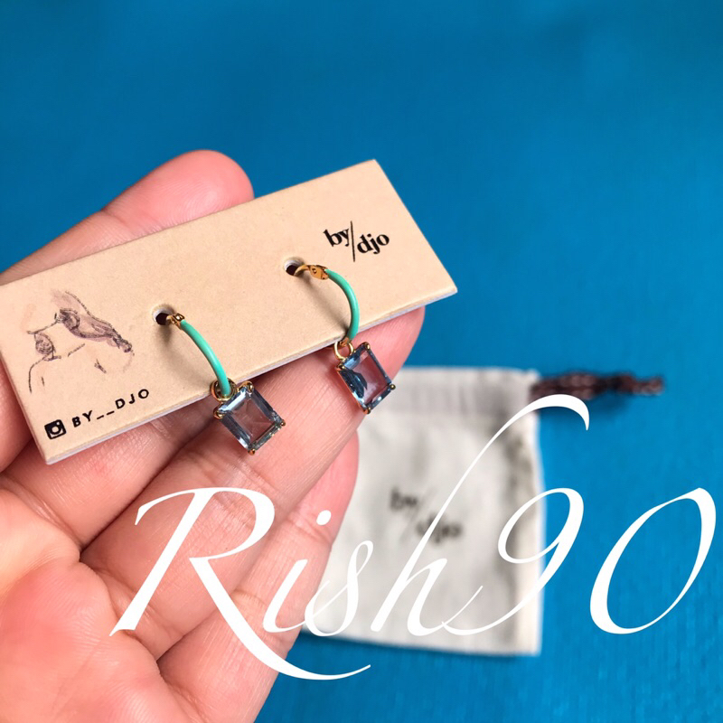 by/djo AS YOU WISH EARRINGS - EARRING + CHARM (BLUE)