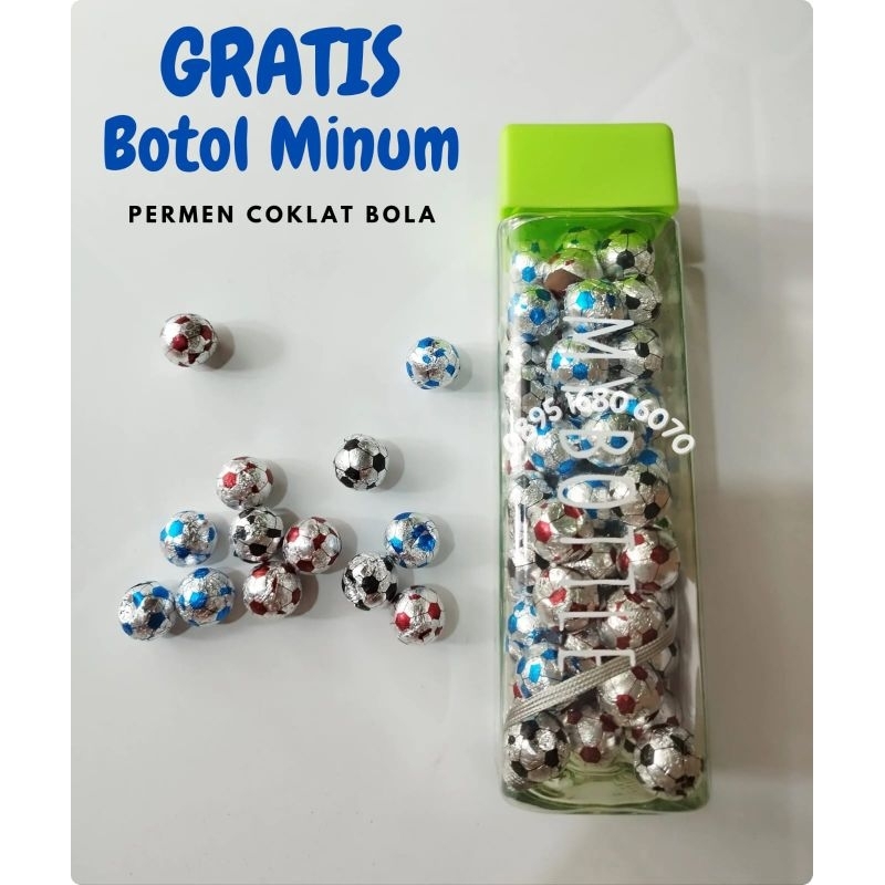 

PERMEN COKLAT BOLA BULAT GRATIS Botol Minum CANTIK