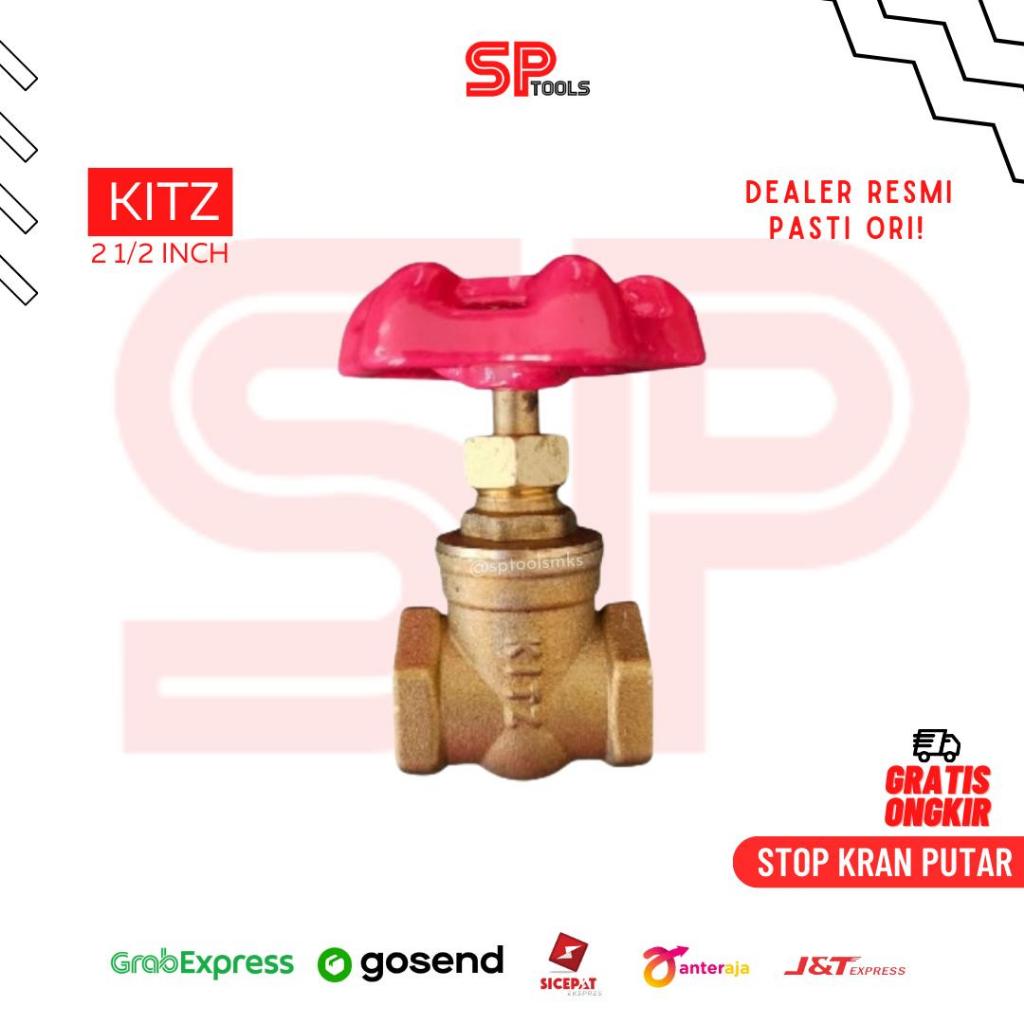 STOP KRAN KUNINGAN PUTAR / GATE VALVE 2.5" 2.5 INCH 2 1/2" INCH KITZ