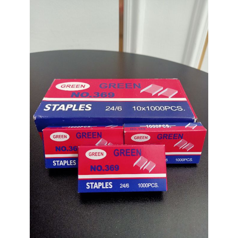 

Isi Staples Besar Green no.369 24/6 1kotak isi 10