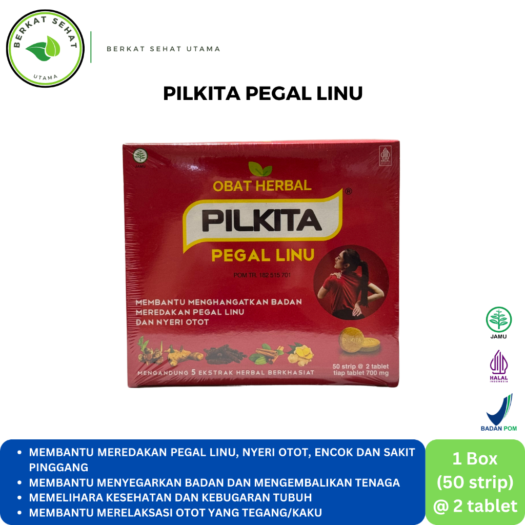 PILKITA Obat/Tablet Jamu Herbal Pegal Linu (Box)