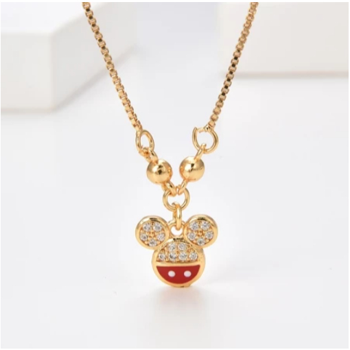 INVOICE = 208N kalung anak titanium bayi emas muda model korea murah anti karat panjang asli silver 