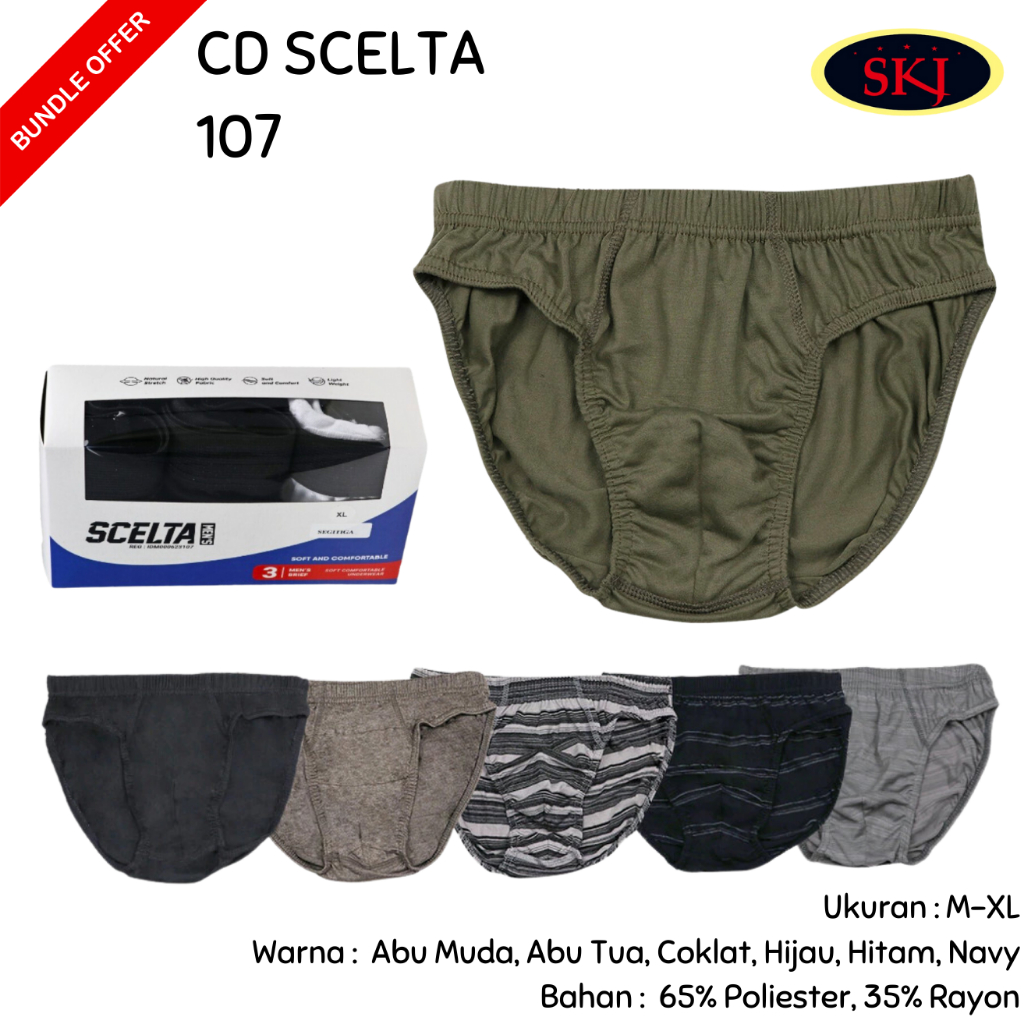[ISI 3] CD Pria Scelta SM 107 3S / Celana Dalam Cowok CD Laki Scelta - skjofficial