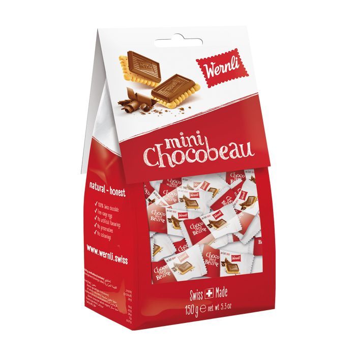 

Wernli Mini Chocobeau Milk 150gr mini chocolate biscuits import Switzerland