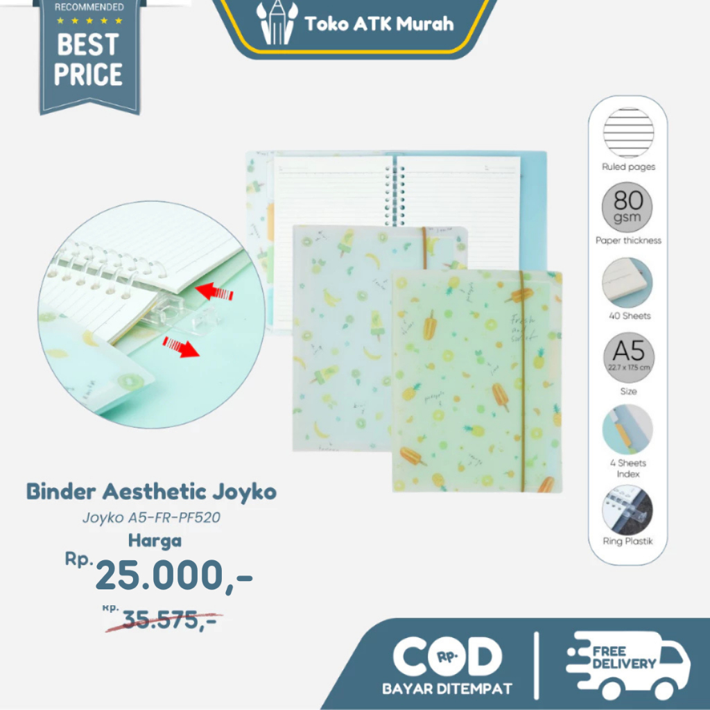 

Binder Note / Buku Binder Joyko A5-FR-PF520