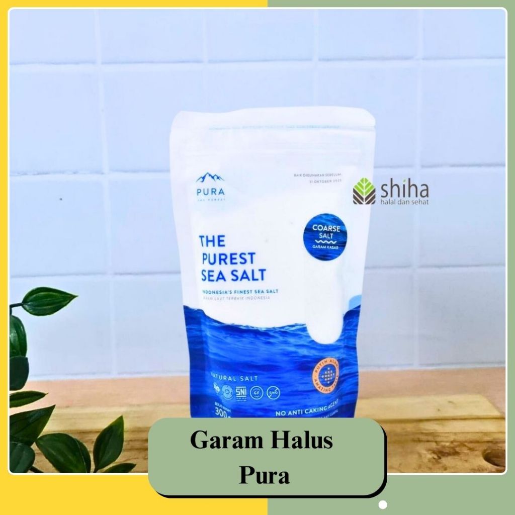 

SHIHA Pura Purest Sea Salt 300gr - Garam Laut Halus / Kasar Organik Natural | Warung Shiha
