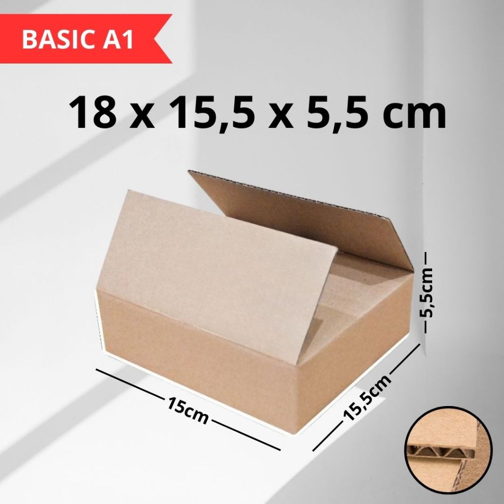 

KARDUS / KARTON BOX POLOS Uk. 18x15.5x5 CM