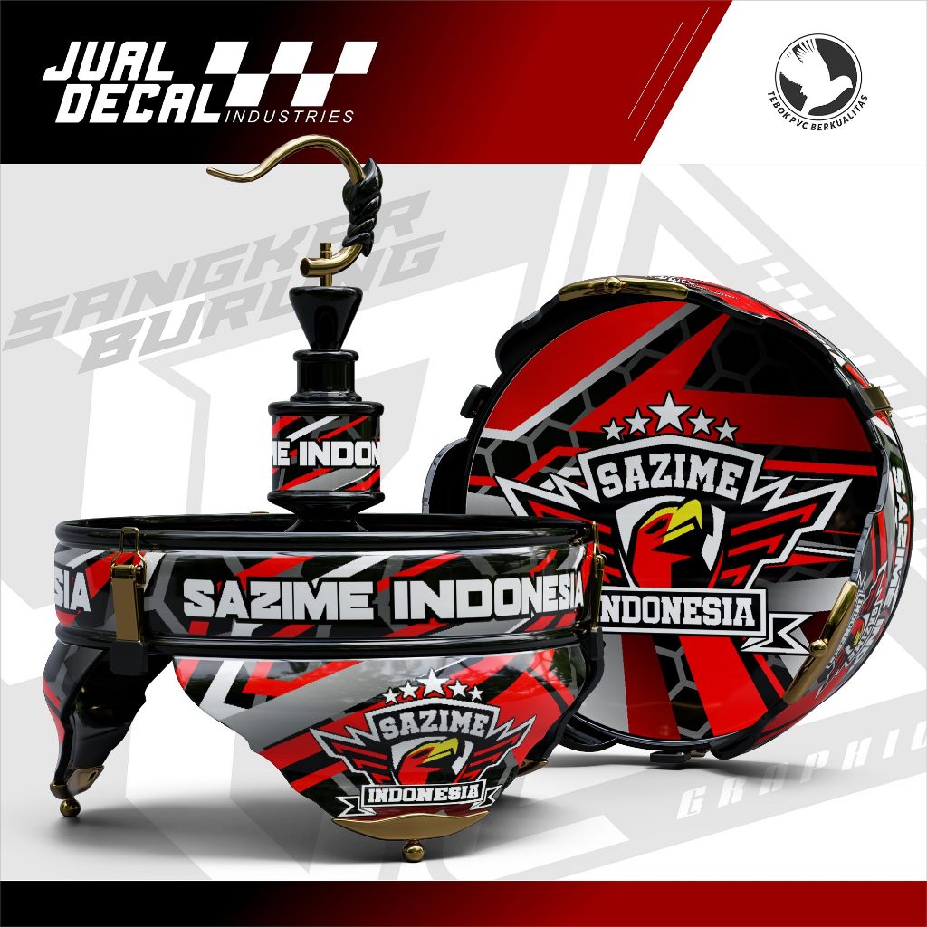 Stiker Sangkar Lovebird Batman Pleci Helopet SAZIME INDONESIA Decal Tebok Custom Variasi