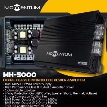 Monoblock Momentum MH 5000 - Digital Class D Monoblock - Car Monoblock