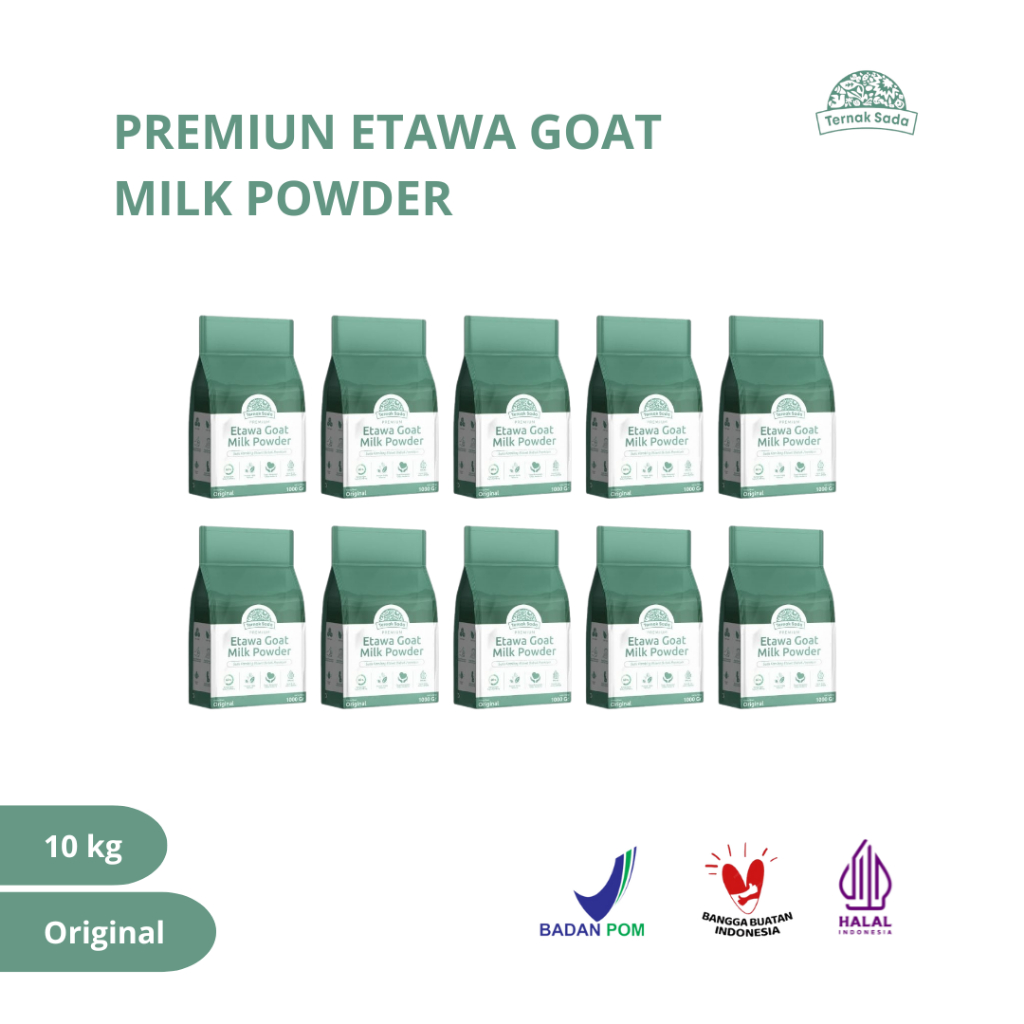 

Ternak Sada - Susu Kambing Etawa Bubuk 10 Kg - Original BPOM - Alami Organik