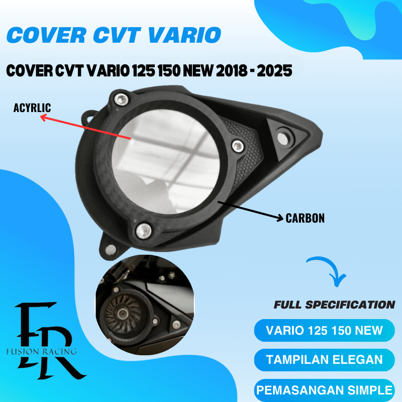 COVER TUTUP CVT VARIO 125 150 NEW LED 2018 - 2026 TUTUP CVT VARIO 125 150