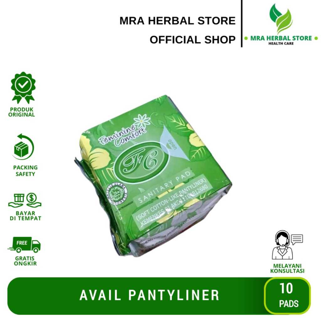 Avail Hijau Pantyliner Per Pcs | Avail Pembalut Herbal Kewanitaan | Pembalut Avail Hijau