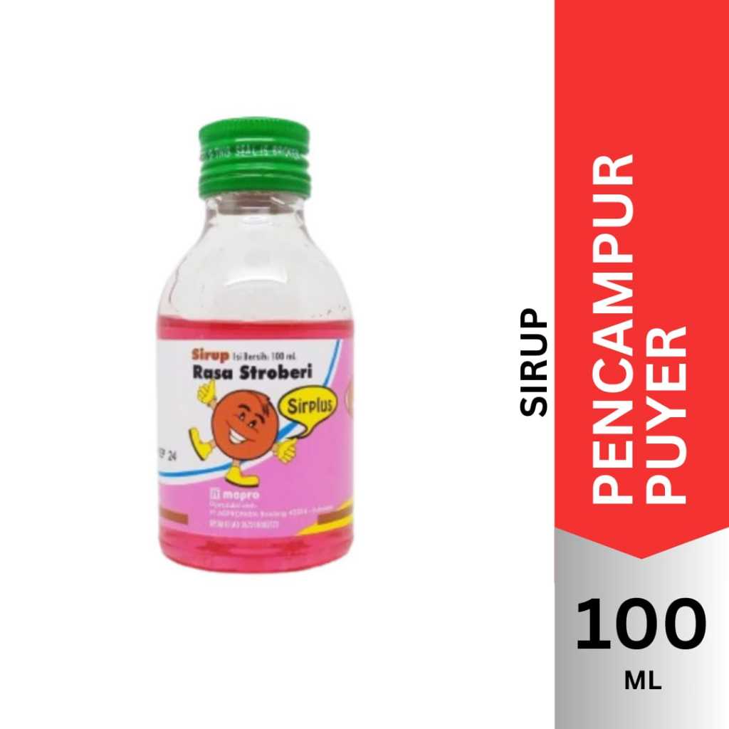 

SIRPLUS SIRUP RASA STROBERI 100ML BOTOL - Pemanis Obat - VITAMIN PROMO