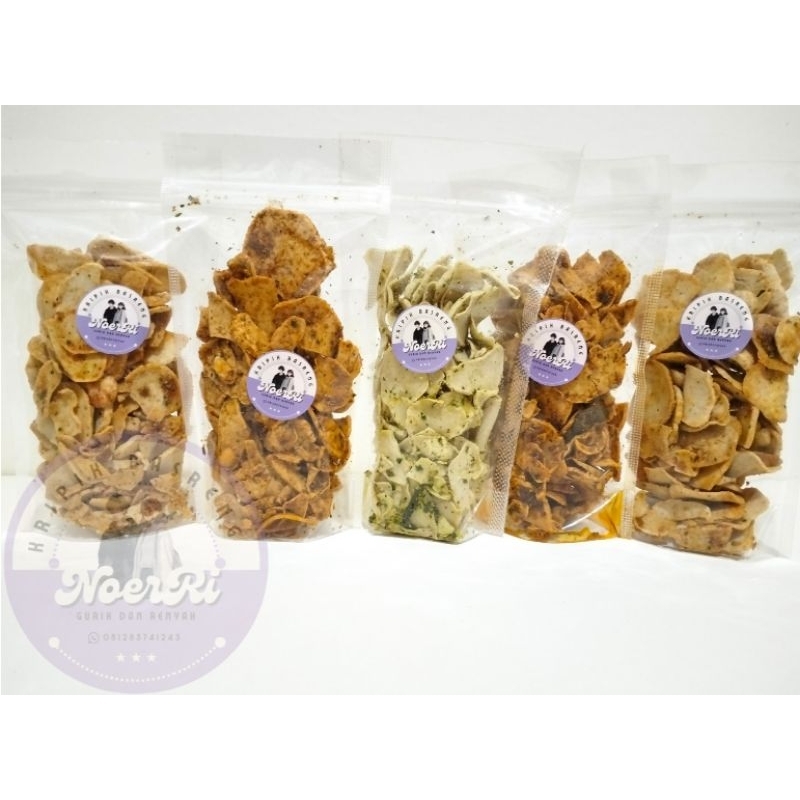 

Cemilan Kripik Basreng (pedas, pedas manis, dan original)