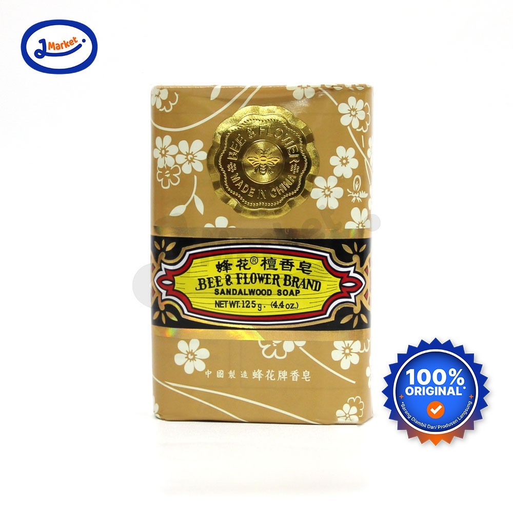 Bee Flower Import Cendana (Sandalwood) 125 gr - Sabun Tawon Original 125gr