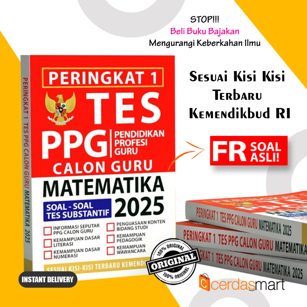 BUKU PPG CALON GURU MATEMATIKA 2025 - Buku Soal PPG Calon Guru Matematika 2025