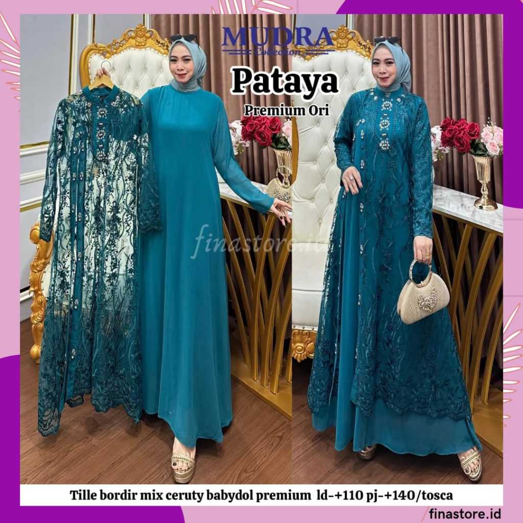 Gamis Mudra Collection / Gamis Terbaru / Gamis Wanita / Gamis Premium / Gamis Pesta / One Set / Sete