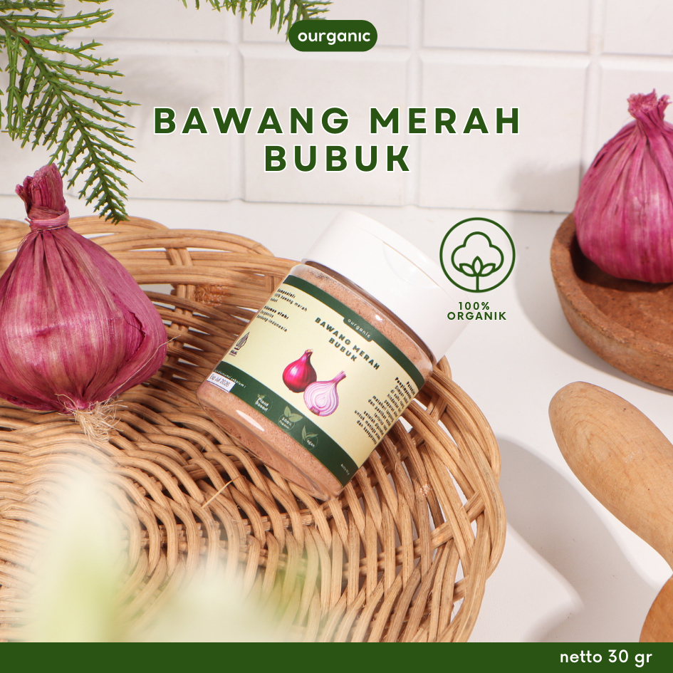 

OURGANIC Bawang Merah Bubuk bumbu dapur masak organic sehat alami shallots powder