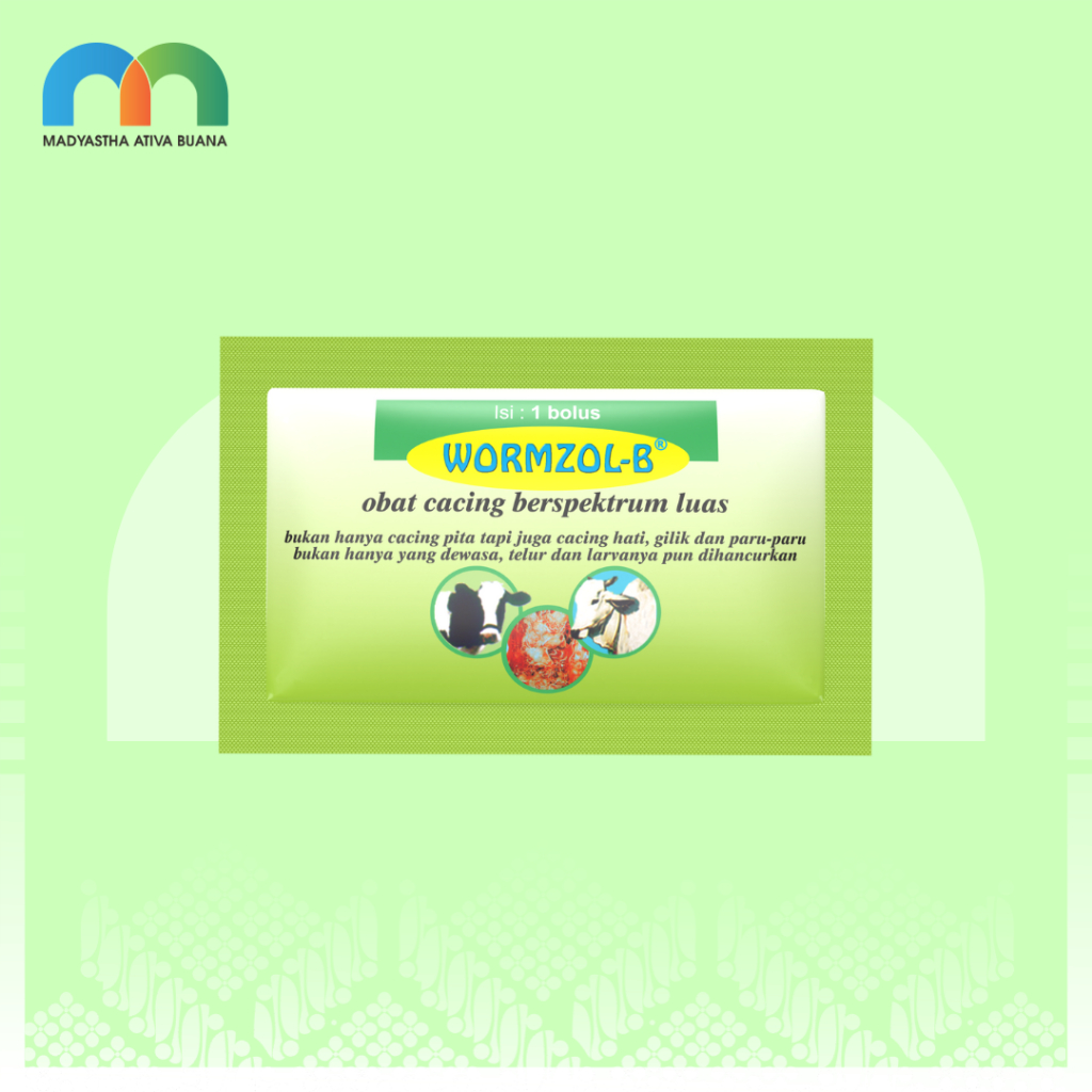 Wormzol-B 1 Bolus Medion Obat Cacing Hewan Besar