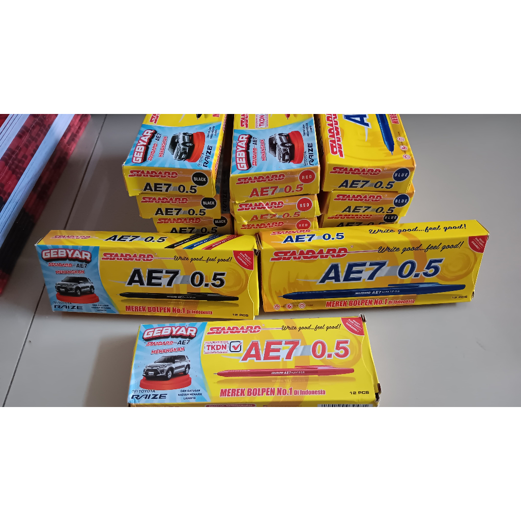 

Pena Standard AE7 0,5 MM / Pen / Pulpen / Hitam / Biru /Merah / 0,5mm / Ball Pen