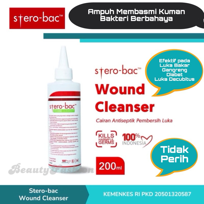 Sterobac Cairan Pembersih luka Bakar/Luka Kencing Manis / borok  Gangren Diabetes  Melitus Sterobac 