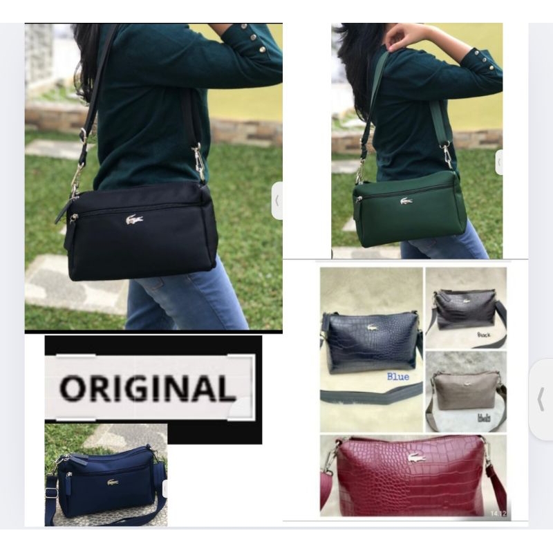Tas Selempang Wanita Lacoste Waterpoof Original Branded