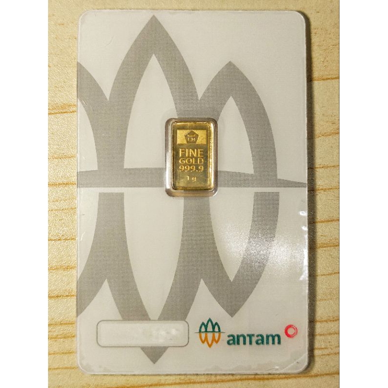 Logam Mulia Emas BatanganAntam 1gr certieye inverted