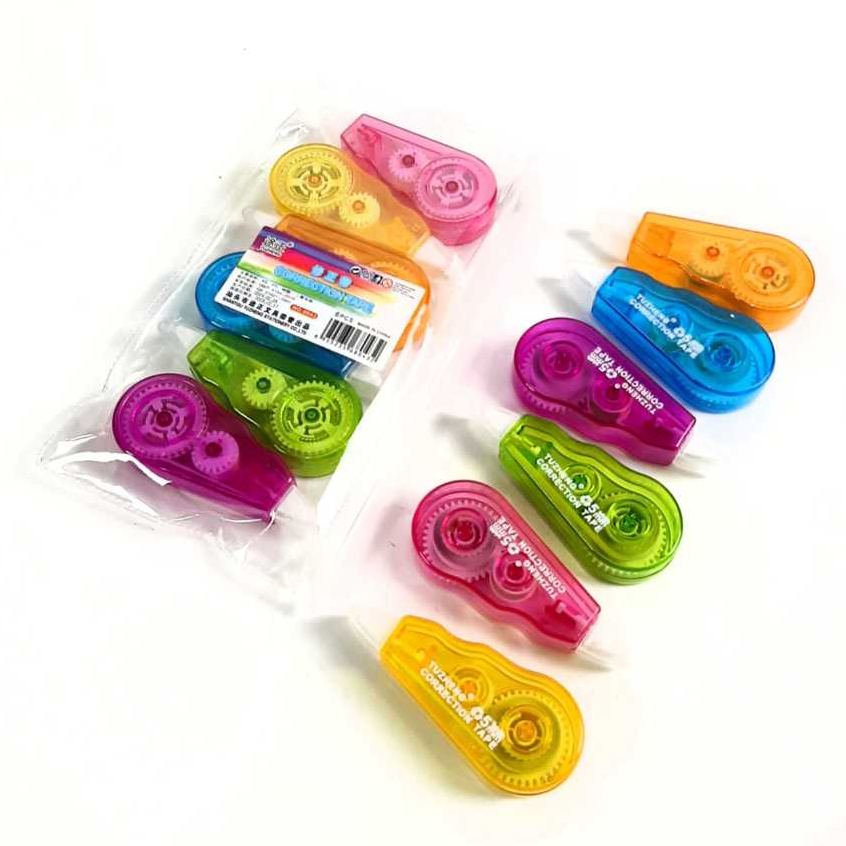 

Grosir (1Dus/ 24 packs X 6pcs ) Correction Tape Kertas TUZHENG NO-8043