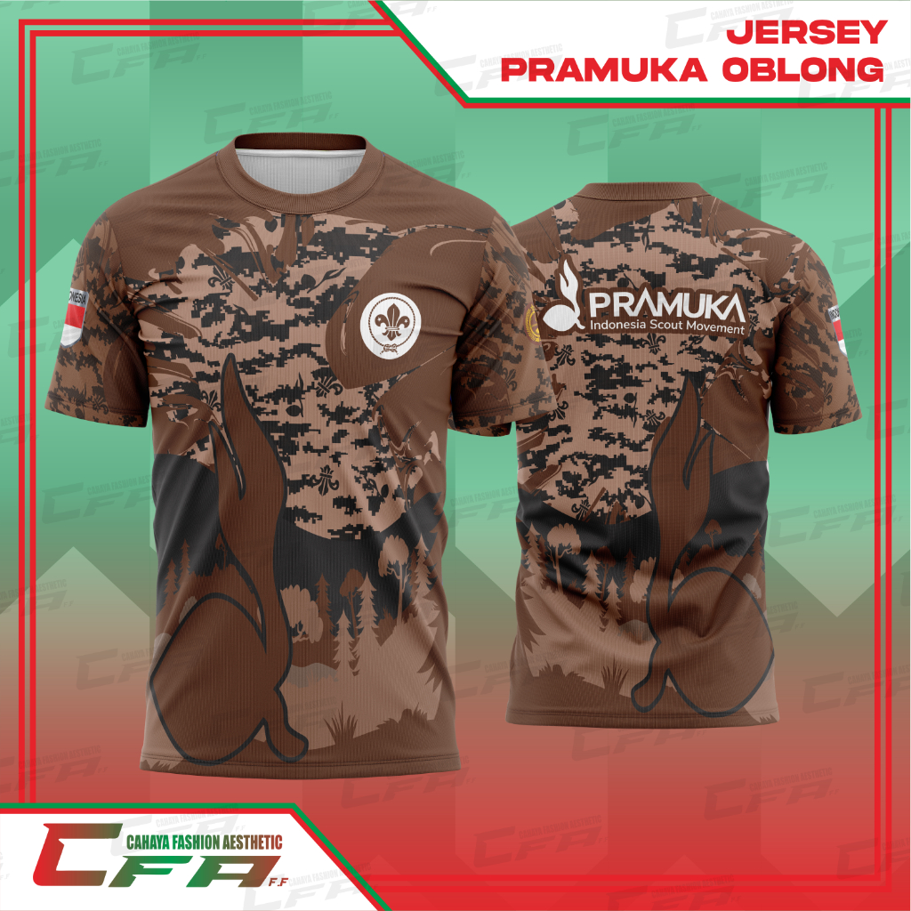 BAJU JERSEY PRAMUKA DRYFIT MILANO / JERSEY PRAMUKA OBLONG / JERSEY PRAMUKA FULL PRINTING
