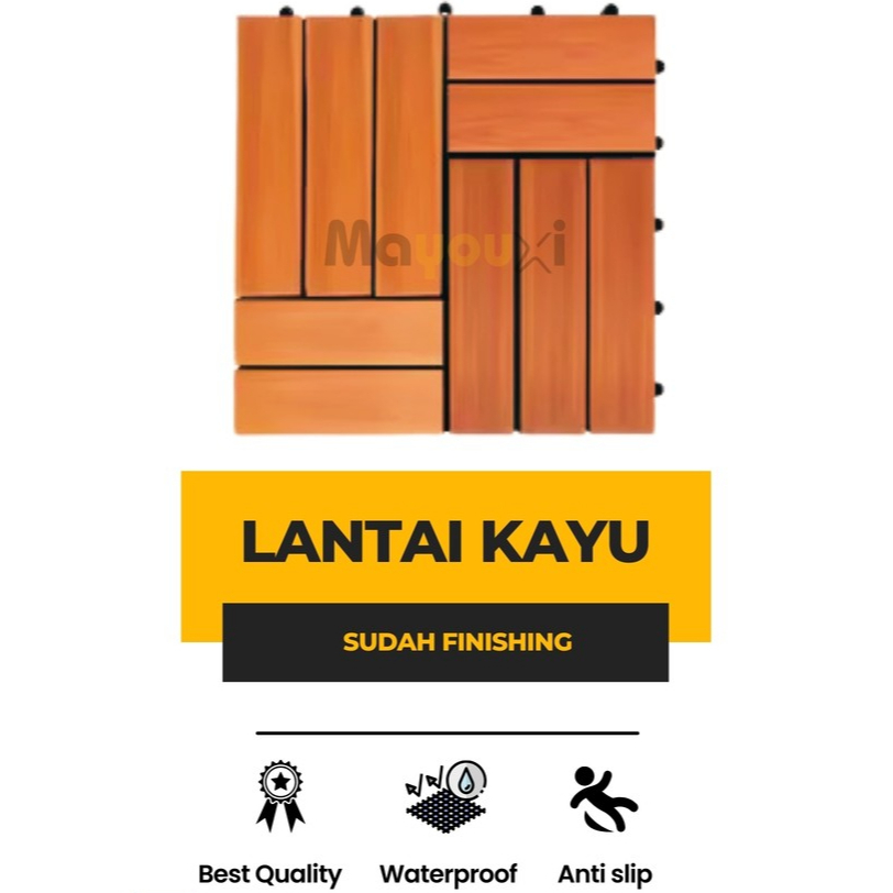 Lantai Kayu Jati Tempel | Decking Tile Kayu