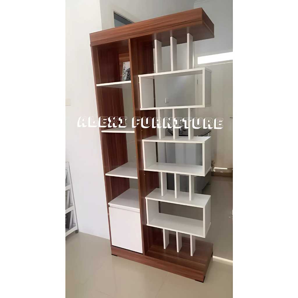Lemari Penyekat Ruangan Partisi LHD Naira + Rakit - Furniture