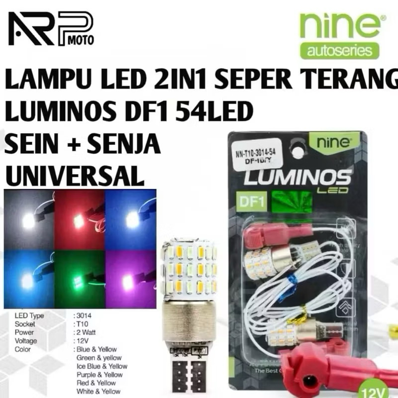 SEPASANG LAMPU SEIN SENJA 2 MODE SUPER TERANG 54LED 2 IN 1 LUMINOS DF1 SEIN DAJJAL DAKJAL DAJAL UNIV