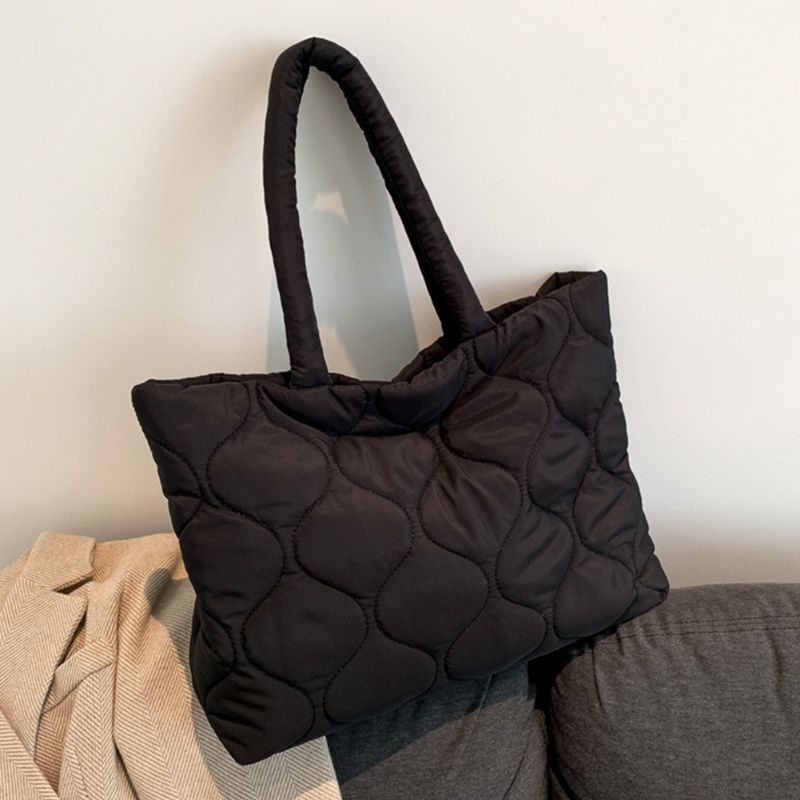 RK Puffy Bag Lusiana / Tote Bag Resleting Big Size Laptop Up To 16 Inch Tas Laptop Kekinian Tas