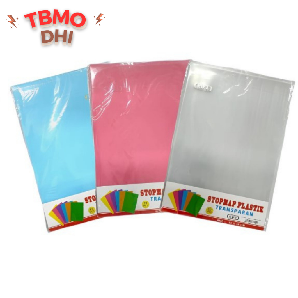 

TBMO Pack KIKY Stopmap / Map Plastik L (Folio) Isi 12 Lembar