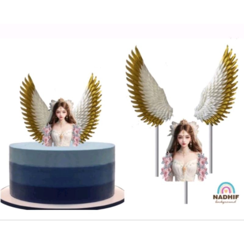 Topper Sayap Peri, Topper cake, Topper hiasan kue ulang tahun
