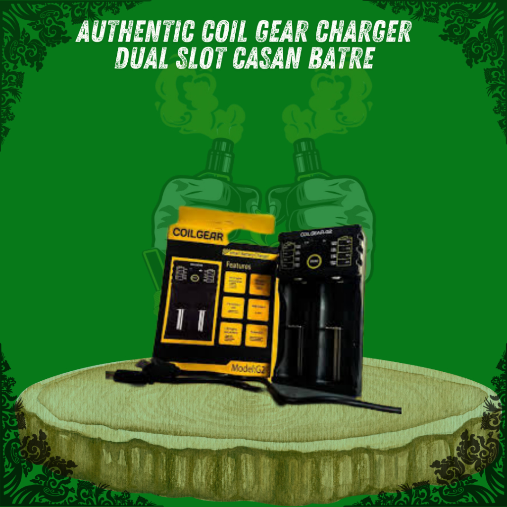 Authentic CoilGear Charger G2Baterai 18650 2 Slot with USB Output Vape