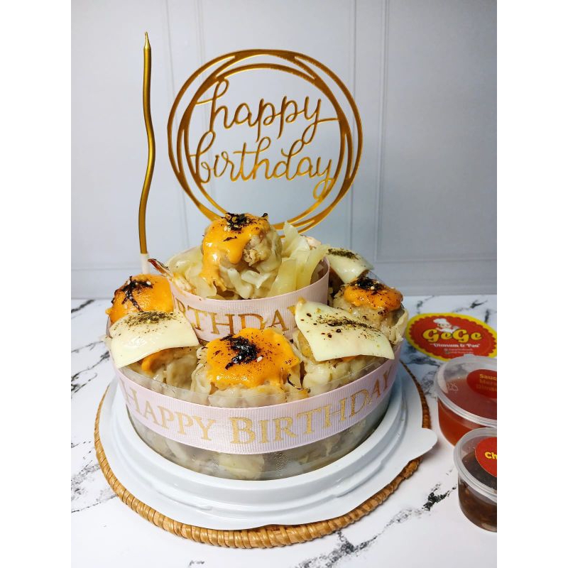 

Birthday Dimsum Cake 25 Pcs Mix Mentai