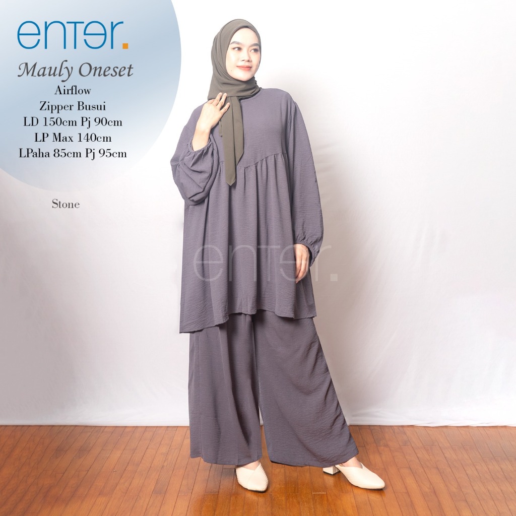 enter one set jumbo wanita ld 150 mauly set motif polos mat airflow