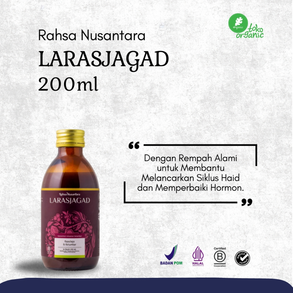 

Rahsa Nusantara Larasjagad (200ml) | Herbal untuk Melancarkan Haid dan Memperbaiki Hormon | Laras Jagad Herbal Alami