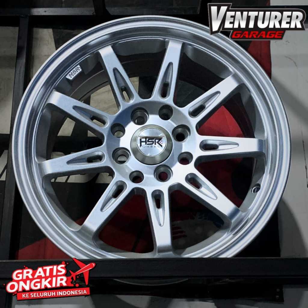 Velg mobil racing ring 15 sigra mirage ignis pelek hsr hsr tikala r15 silver surabaya