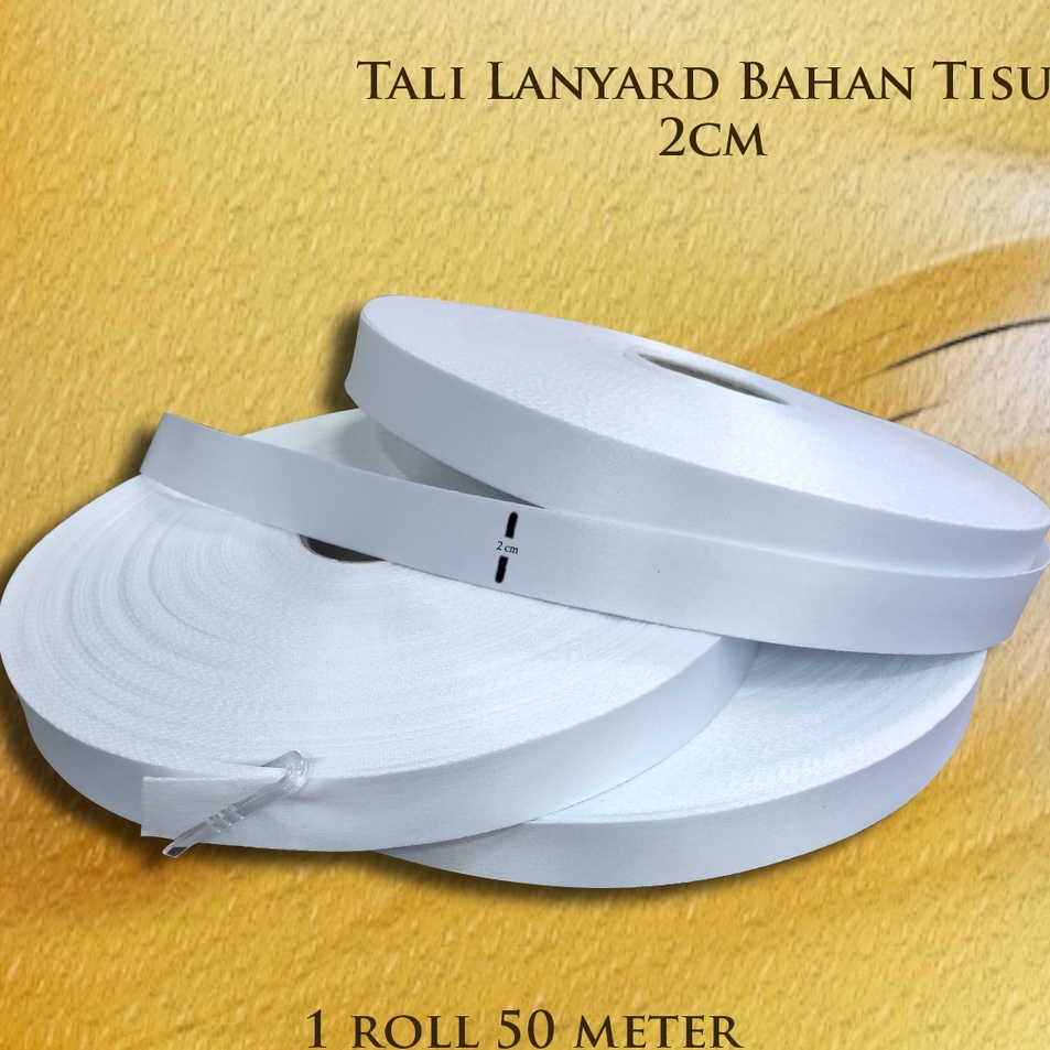 

Promo Tali Lanyard bahan tali tisu bahan tali printing sublim pita lanyard tisu 2Cm