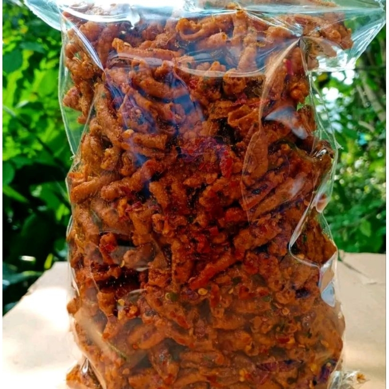 

Keripik Usus Ayam Gurih Daun Jeruk Pedas Usus Crispy (1kg/500gr/250gr/100gr) - Snacks - Food Kripik Camilan Makanan