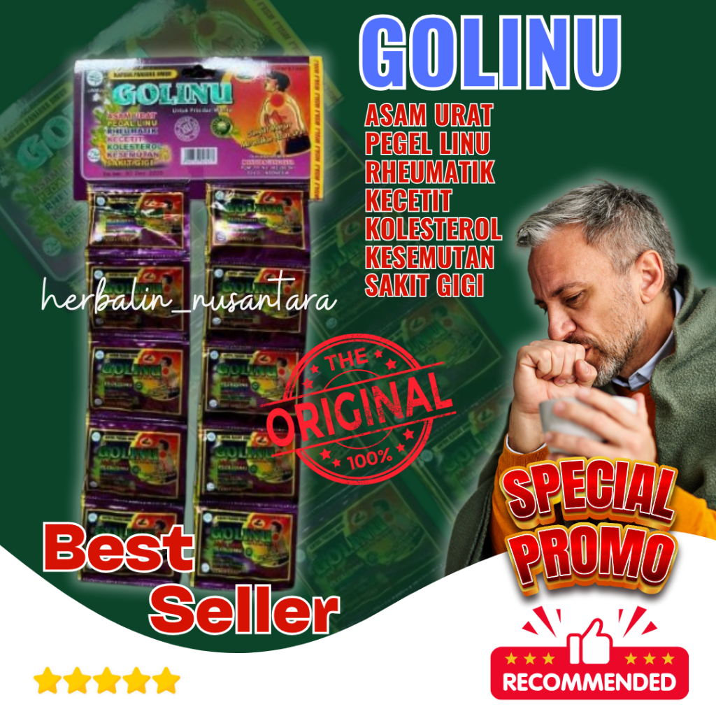 

Kapsul Golinu Asam Urat Pegal Linu Original