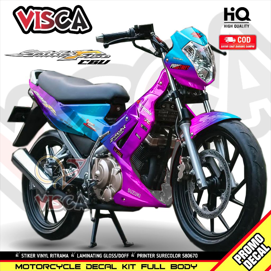 Decal Satria Fu CBU 2004-2009 Full Body Stiker Satria Fu Lama Full Body Striping Satria Fu CBU LAMA 