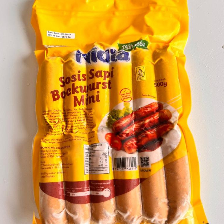 

NIDIA SOSIS SAPI BOCKWURST JUMBO 500 G