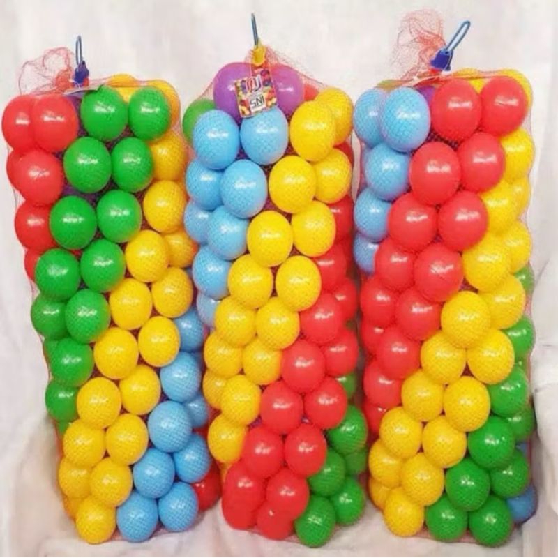 100 pcs bola mandi anak bola jaring warna warni