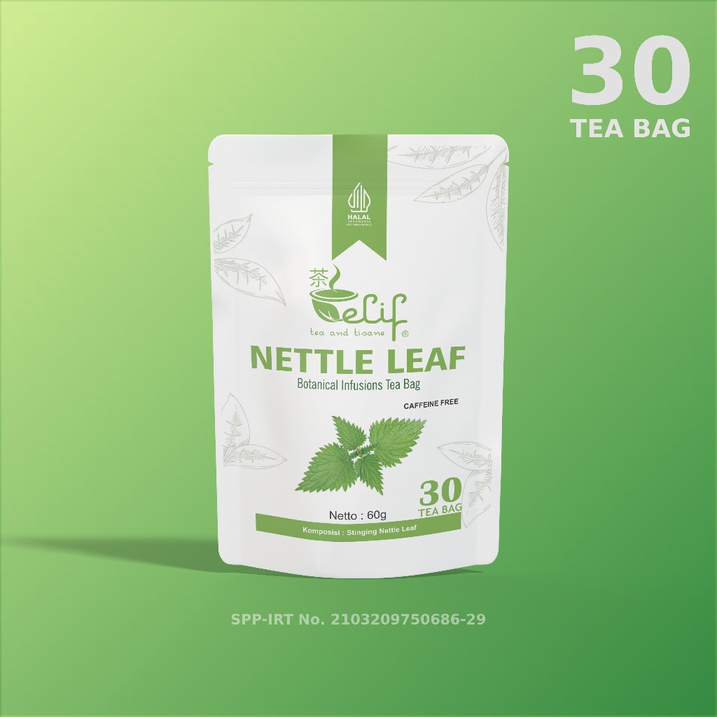 

ELIF TEA AND TISANE Nettle Leaf Tea | Teh Daun Jelatang | Stinging Nettle Leaf Tea | 30 Tea Bag