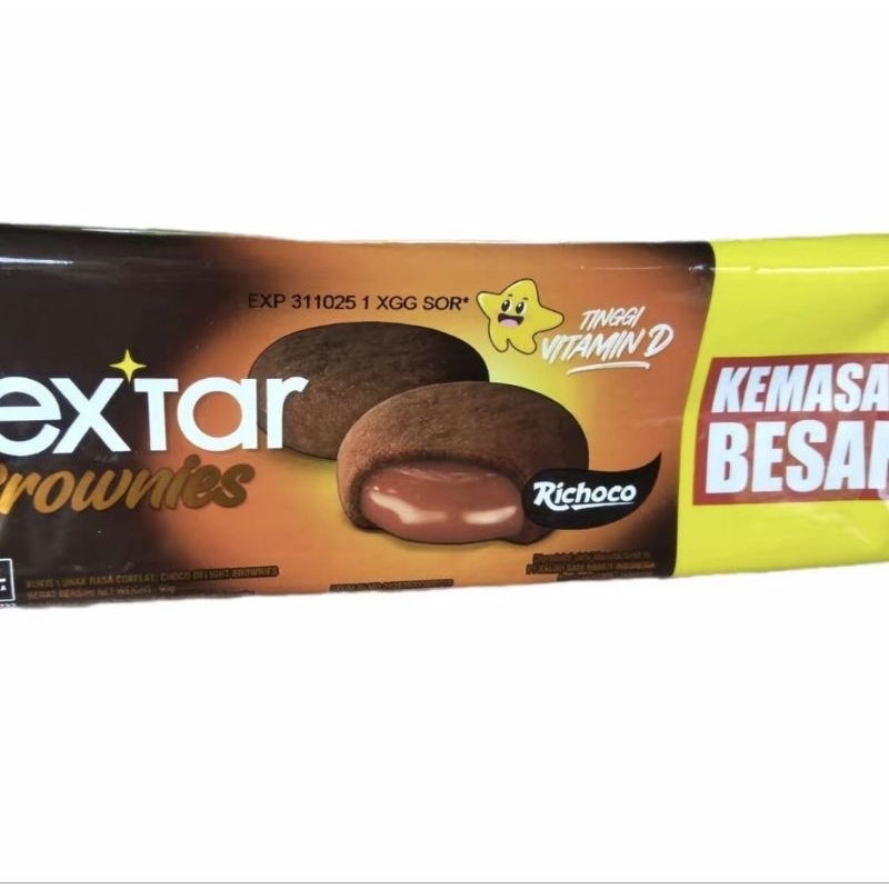 

NABATI NEXTAR BROWNIES RICHOCO NETTO 90 GR ISI 9 KEPING