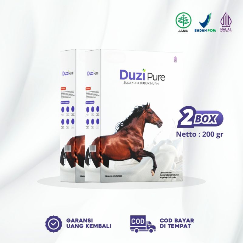 

Duzi Pure - Susu Kuda Asli Bubuk Herbal Lombok Paket 2 Box